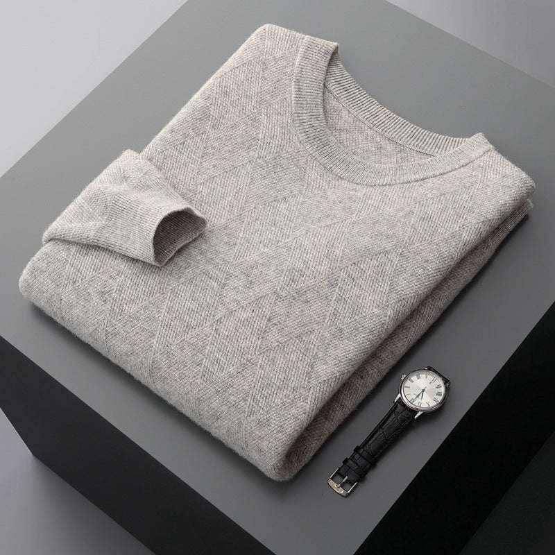 Men's Round Neck Woolen Sweater - ChoreGirl