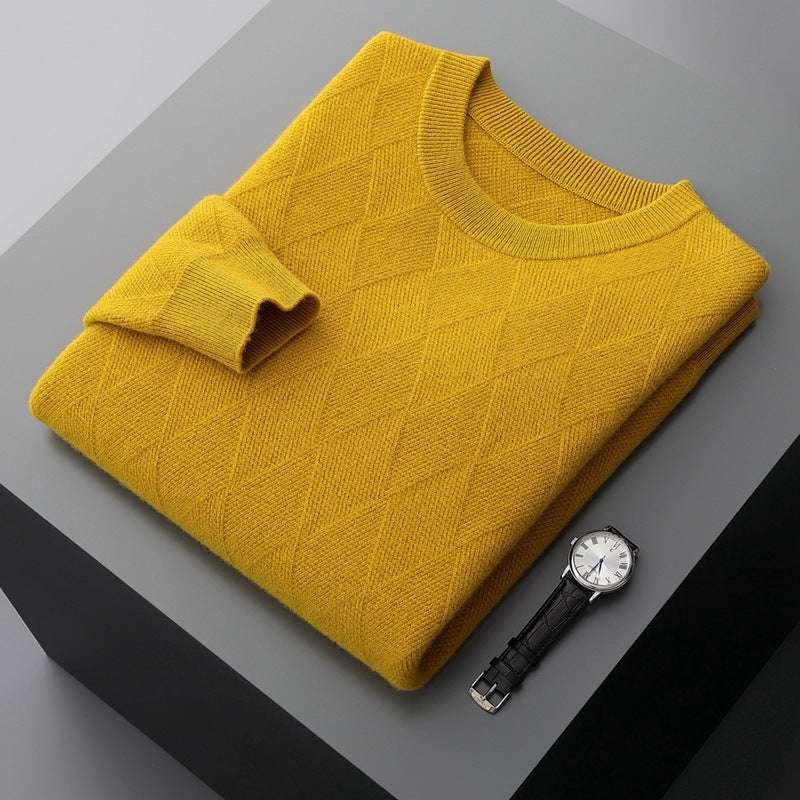 Men's Round Neck Woolen Sweater - ChoreGirl