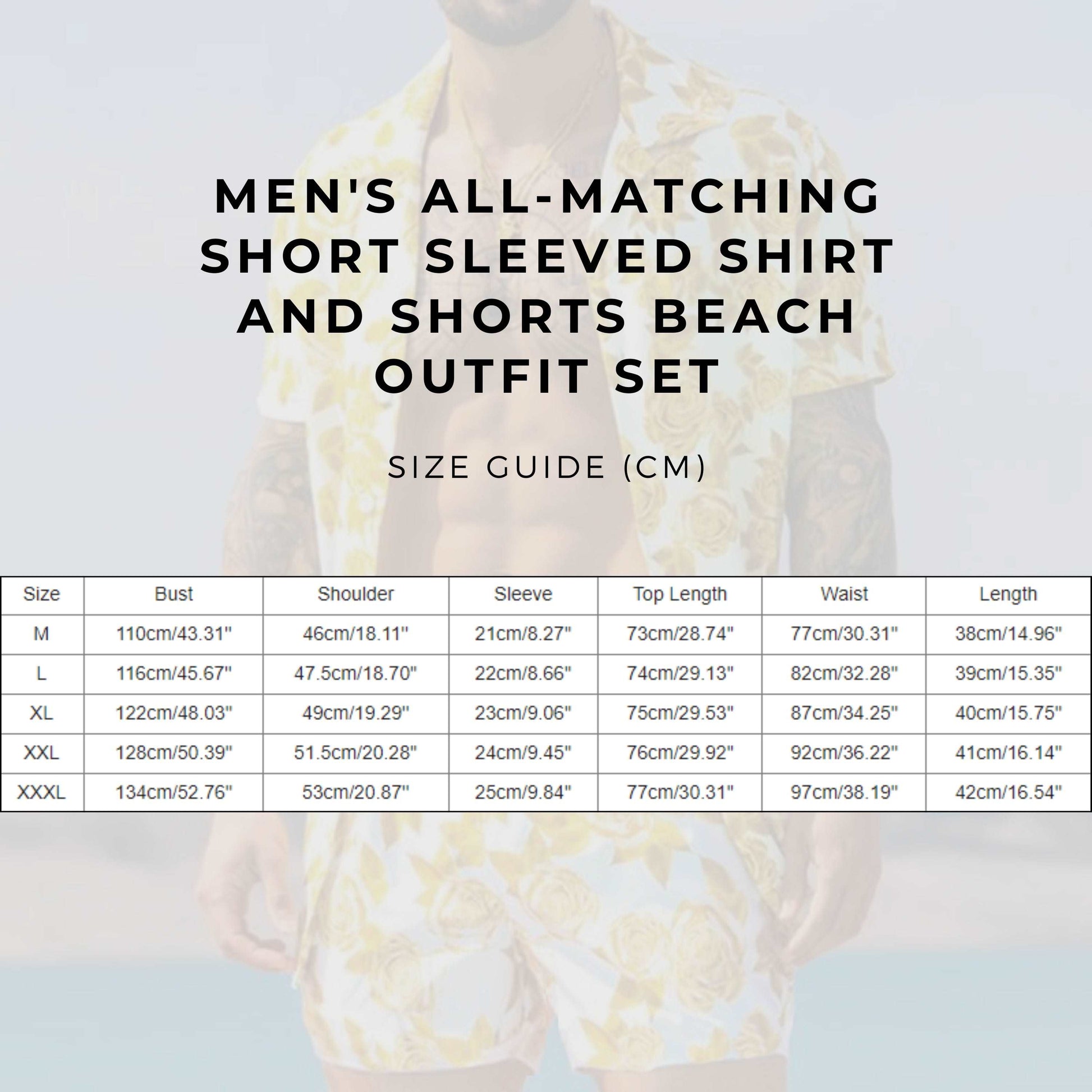 Men's All-matching Short Sleeved Shirt and Shorts Beach Outfit Set - ChoreGirl