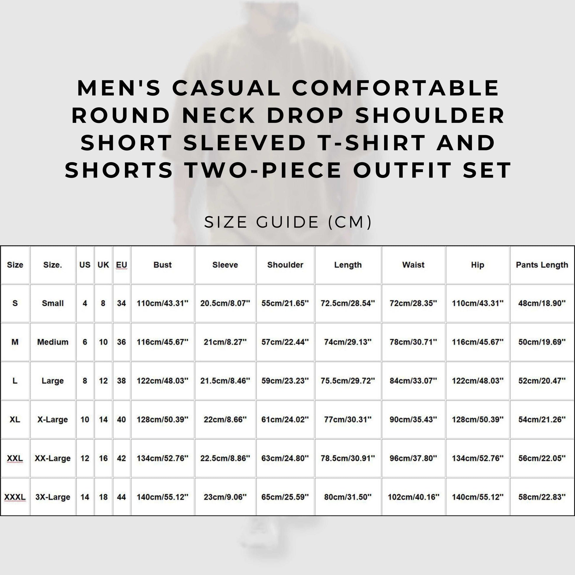 Men's Casual Comfortable Round Neck Drop Shoulder Short Sleeved T-shirt and Shorts Two-piece Outfit Set - ChoreGirl