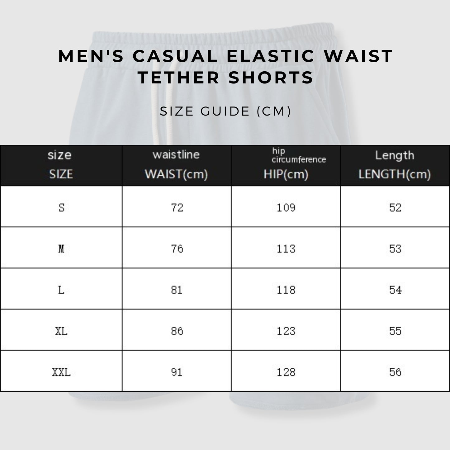 Men's Casual Elastic Waist Tether Shorts - ChoreGirl