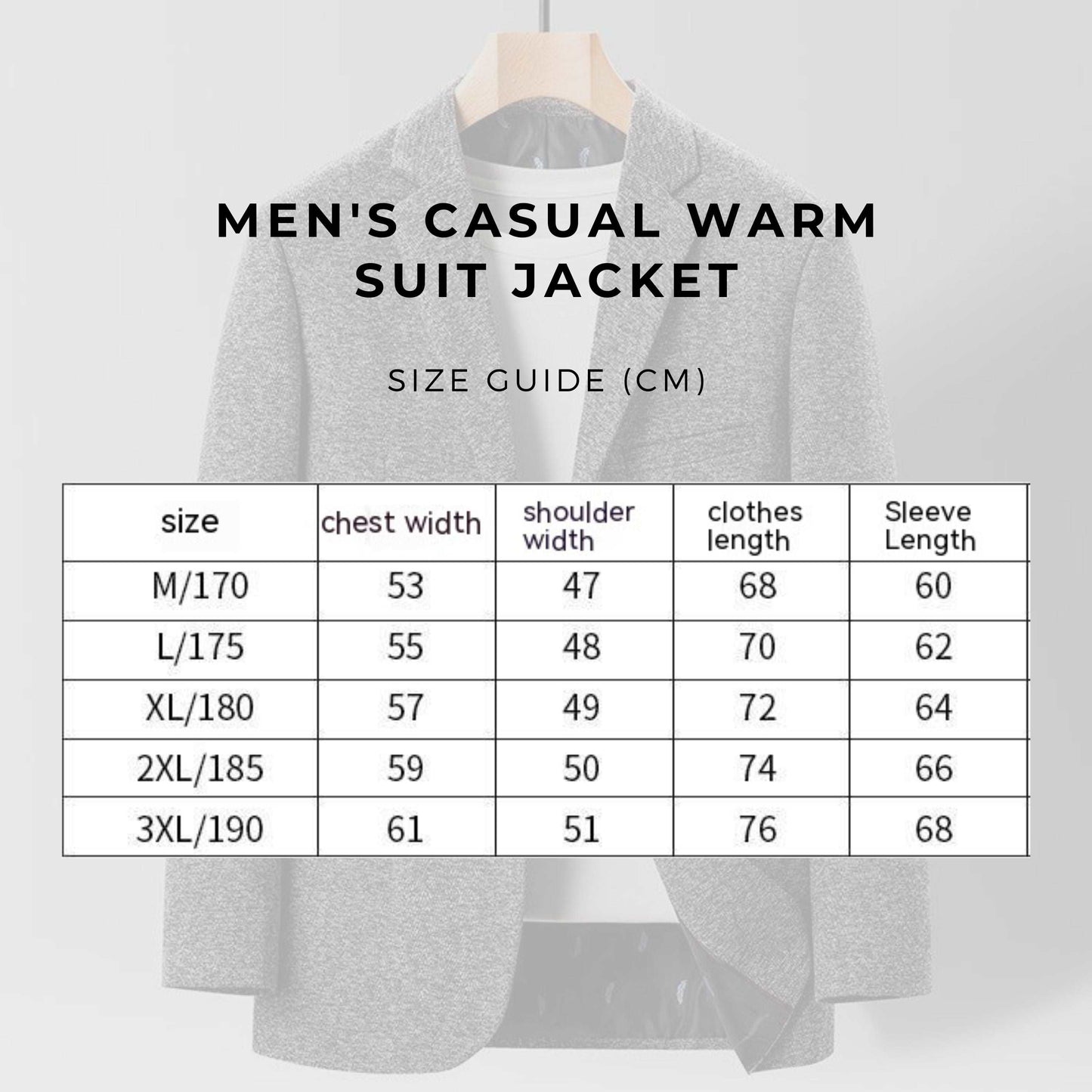 Men's Casual Warm Suit Jacket - ChoreGirl