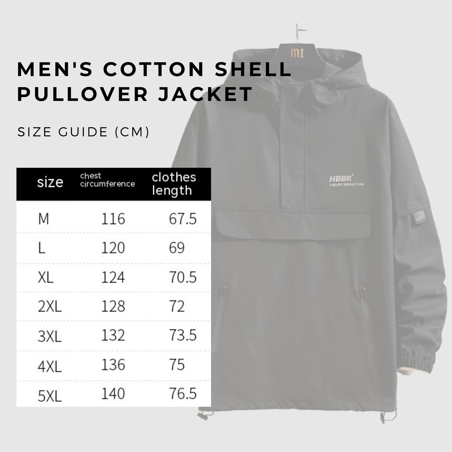Men's Cotton Shell Pullover Jacket - ChoreGirl