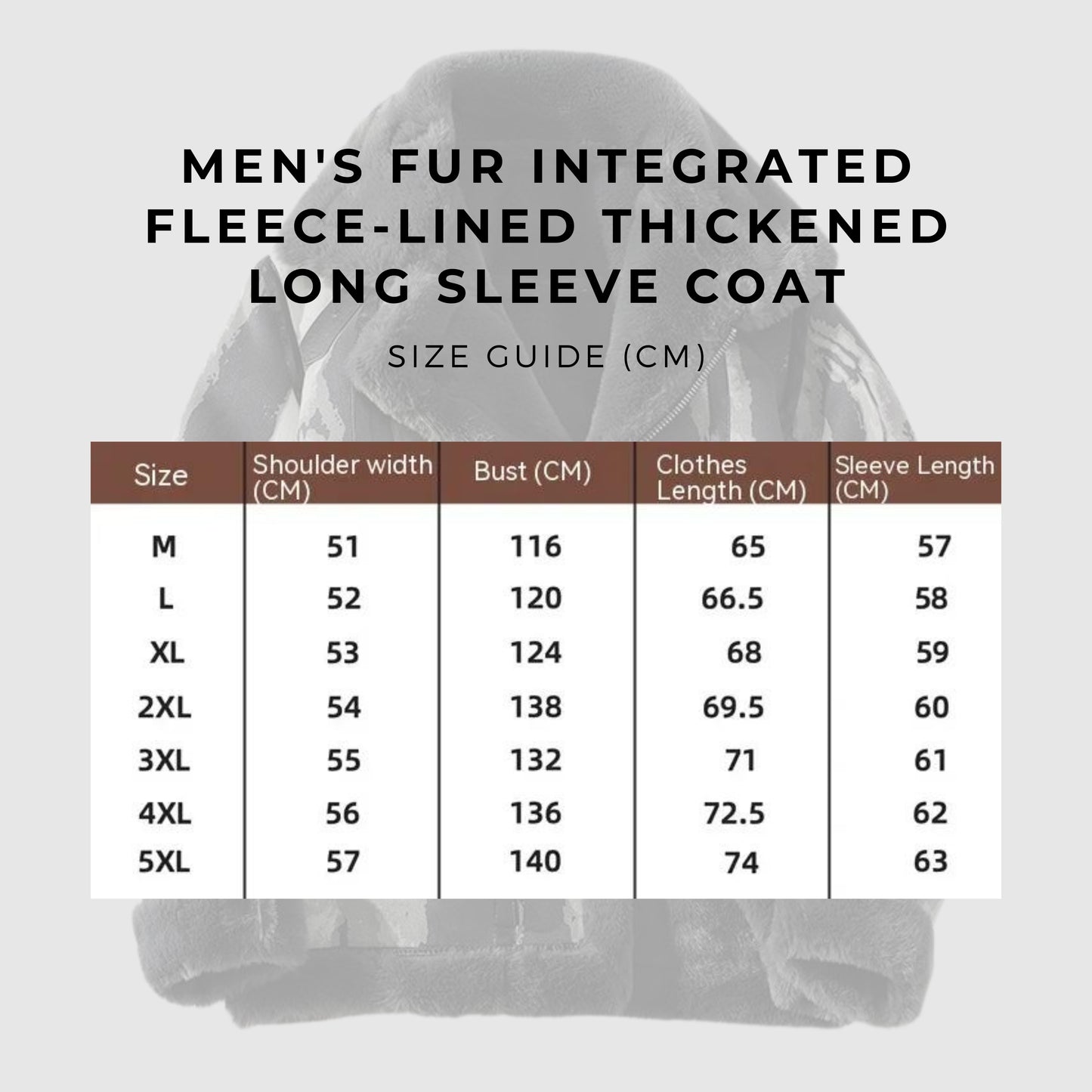 Men's Fur Integrated Fleece-lined Thickened Long Sleeve Coat - ChoreGirl