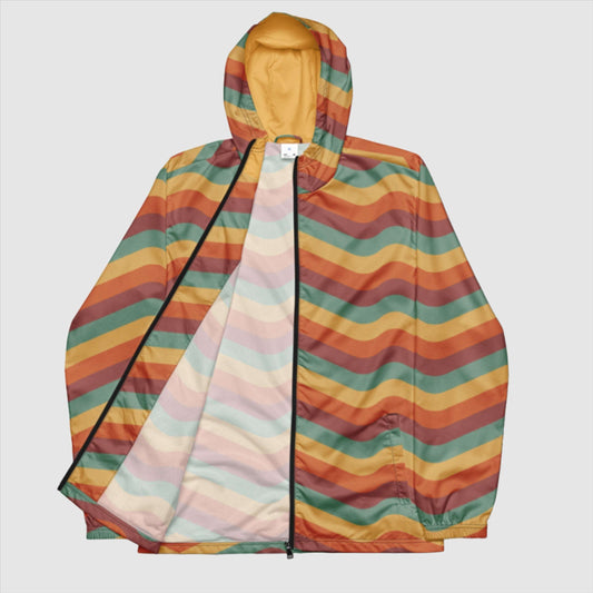 Custom Men’s Retro Vibe Windbreaker Jacket | PERSONALIZED - ChoreGirl