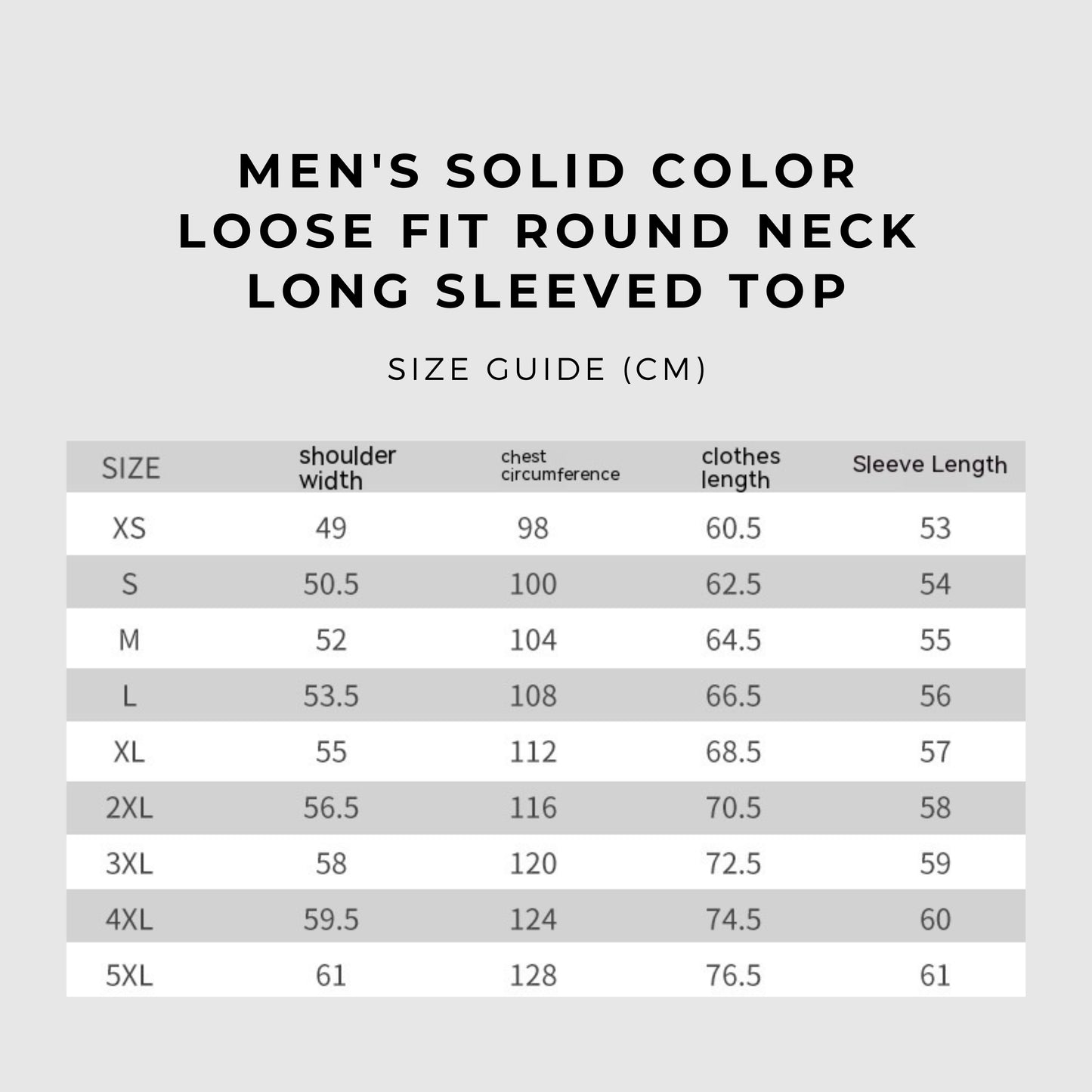 Men's Solid Color Loose Fit Round Neck Long Sleeved Top - ChoreGirl