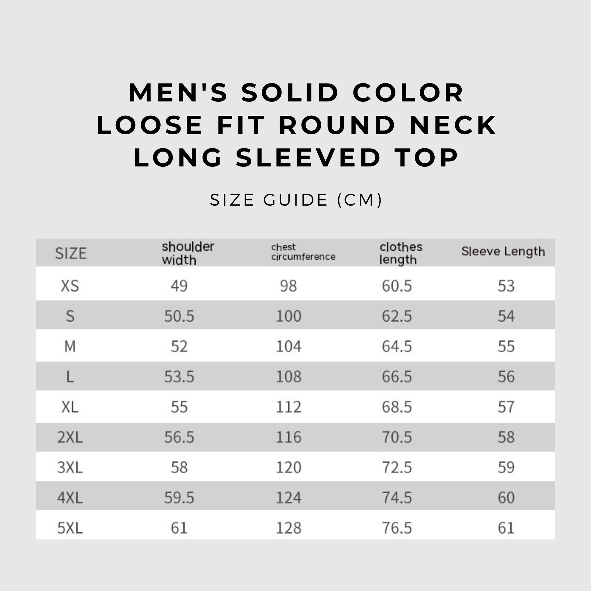 Men's Solid Color Loose Fit Round Neck Long Sleeved Top - ChoreGirl