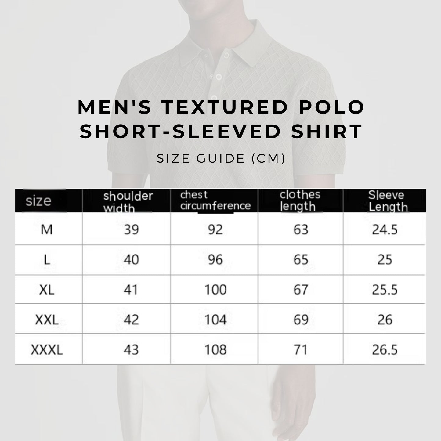 Men's Textured Polo Short-sleeved Shirt - ChoreGirl