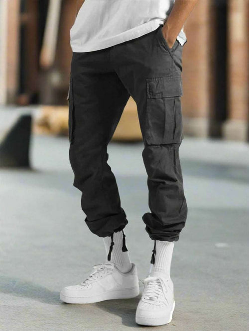 Men's Casual Multi Pocket Straight Leg Cargo Pants - ChoreGirl