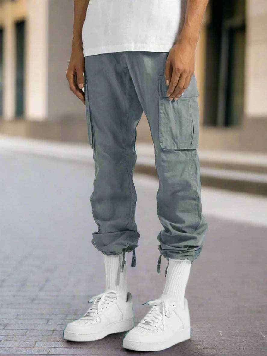 Men's Casual Multi Pocket Straight Leg Cargo Pants - ChoreGirl