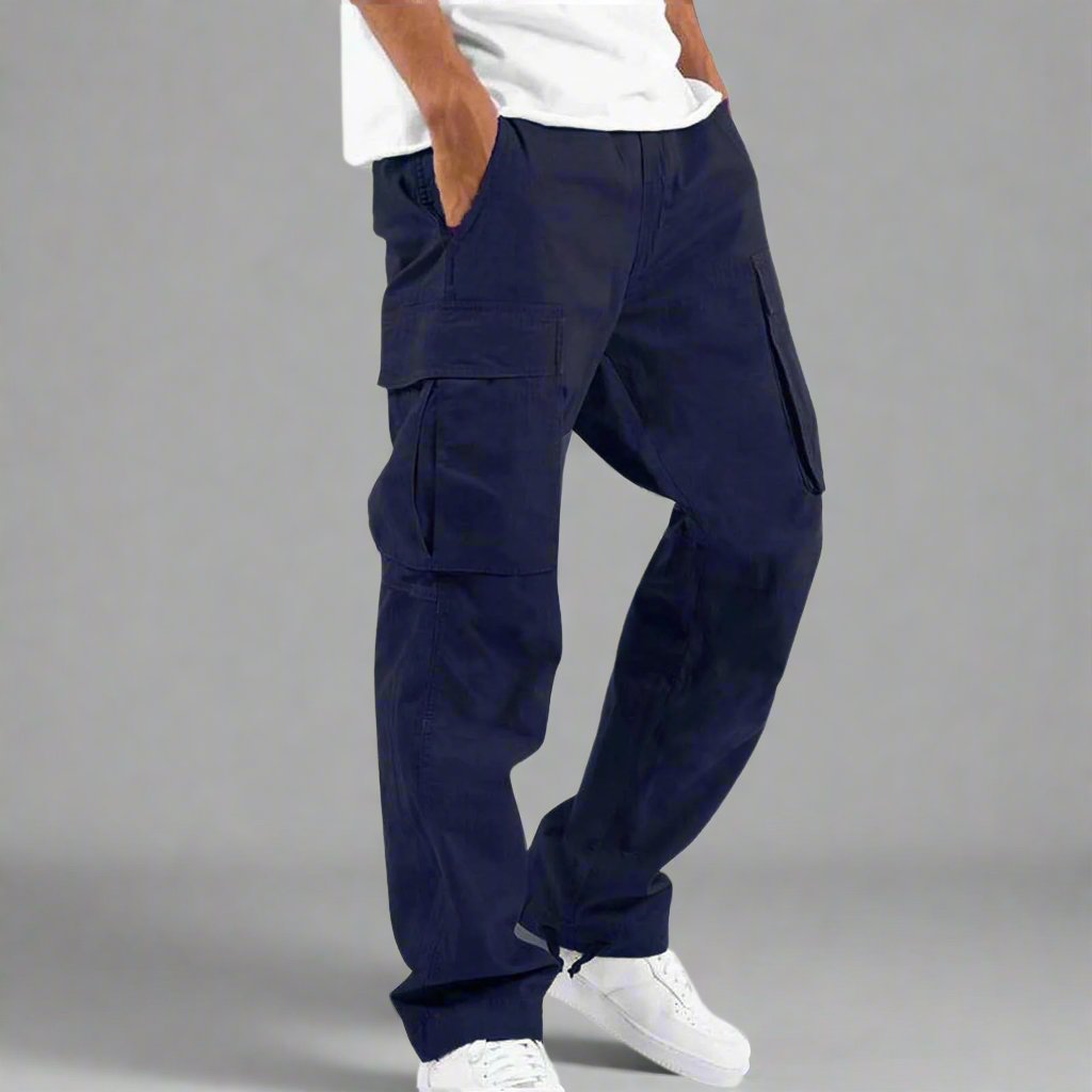 Men's Casual Multi Pocket Straight Leg Cargo Pants - ChoreGirl