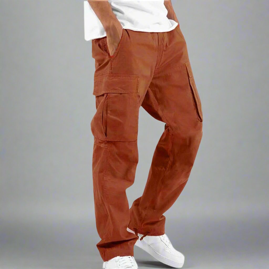 Men's Casual Multi Pocket Straight Leg Cargo Pants - ChoreGirl