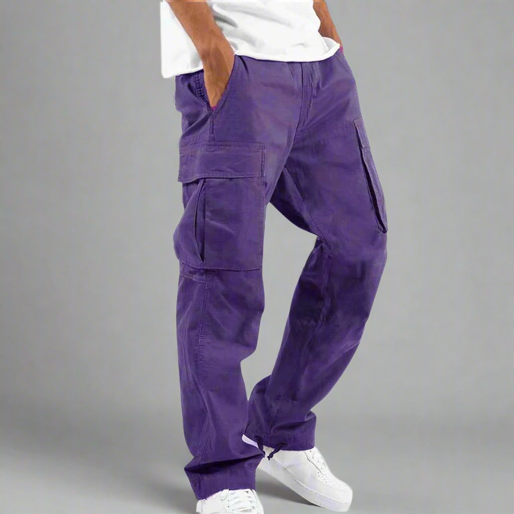 Men's Casual Multi Pocket Straight Leg Cargo Pants - ChoreGirl