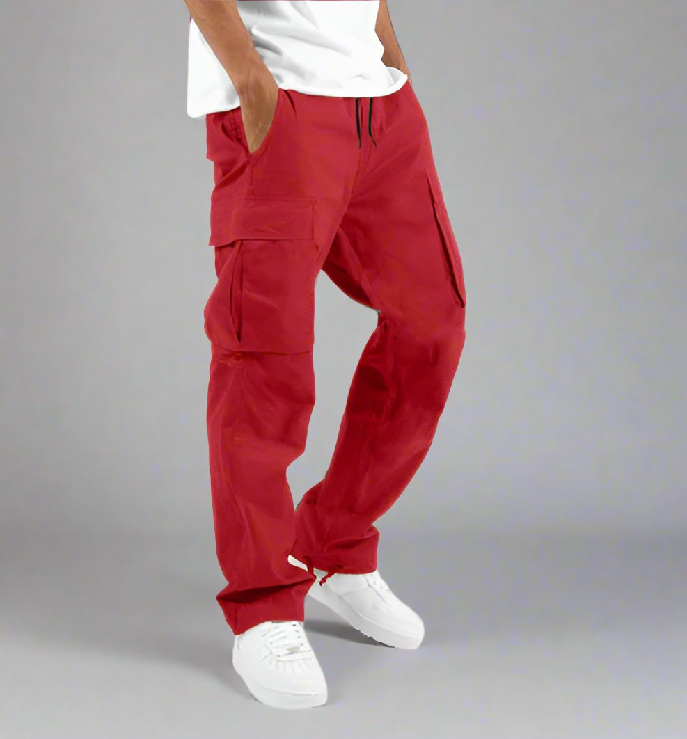Men's Casual Multi Pocket Straight Leg Cargo Pants - ChoreGirl