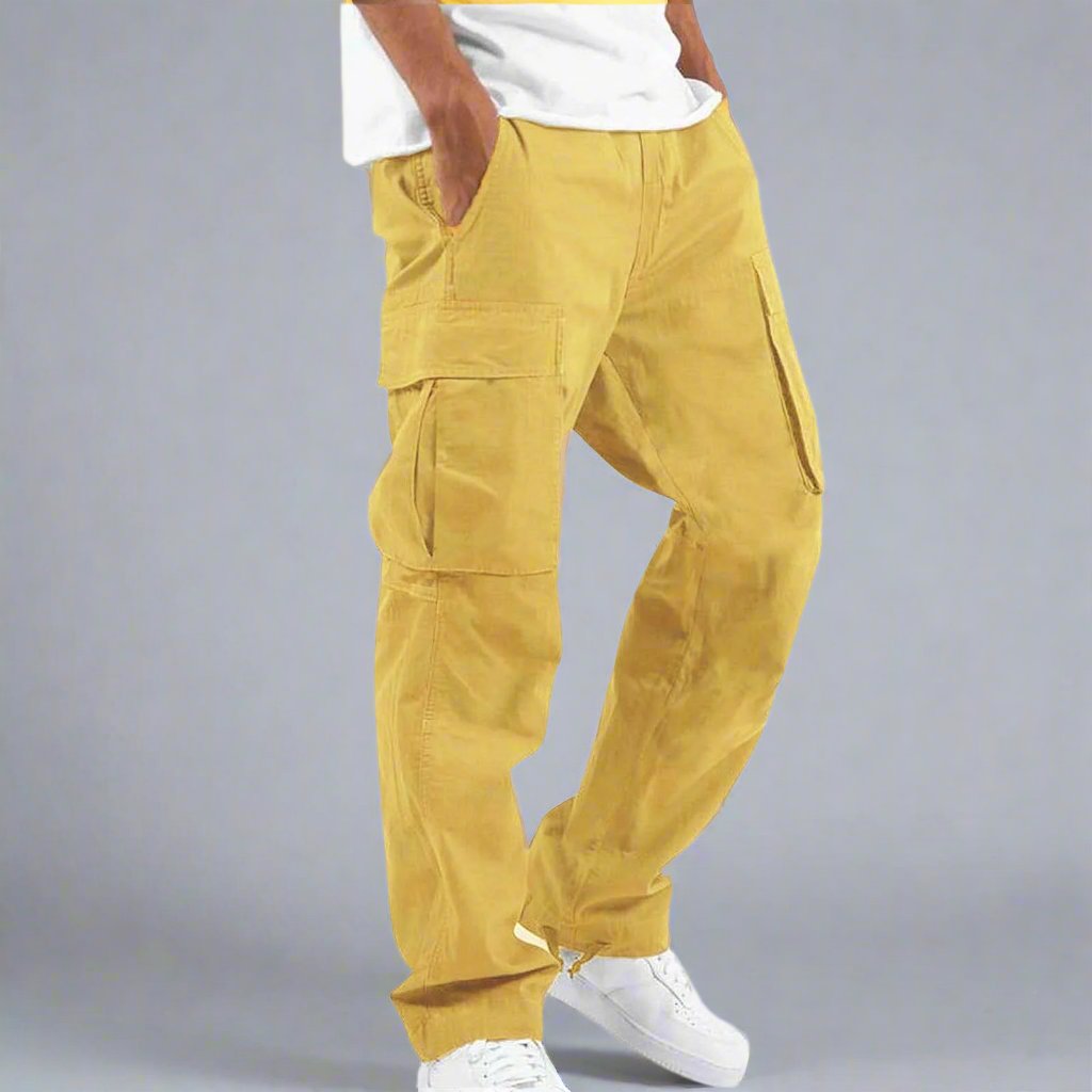 Men's Casual Multi Pocket Straight Leg Cargo Pants - ChoreGirl