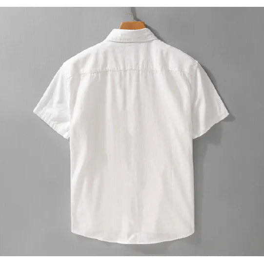 Men's Casual Pure Cotton Short Sleeved Shirt - ChoreGirl