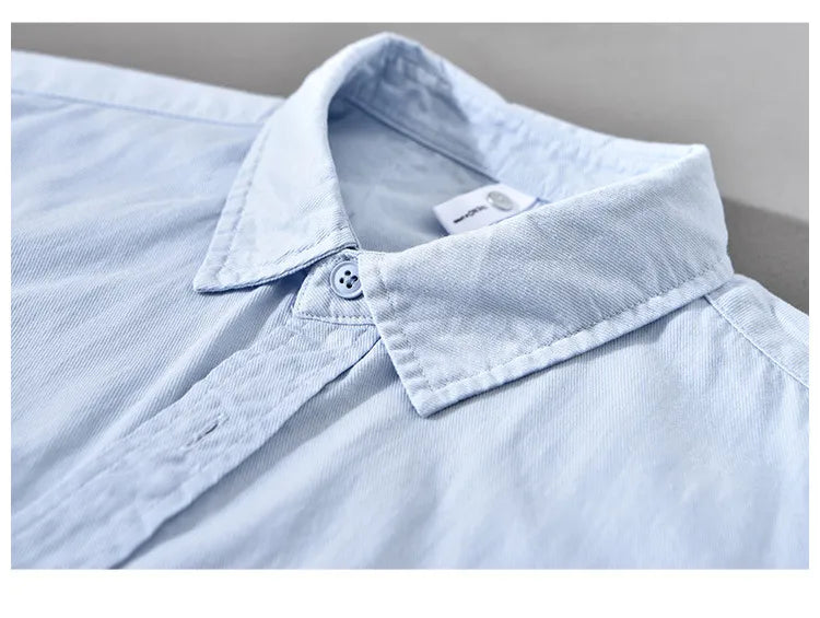 Men's Casual Short Sleeved Cotton Shirt - ChoreGirl