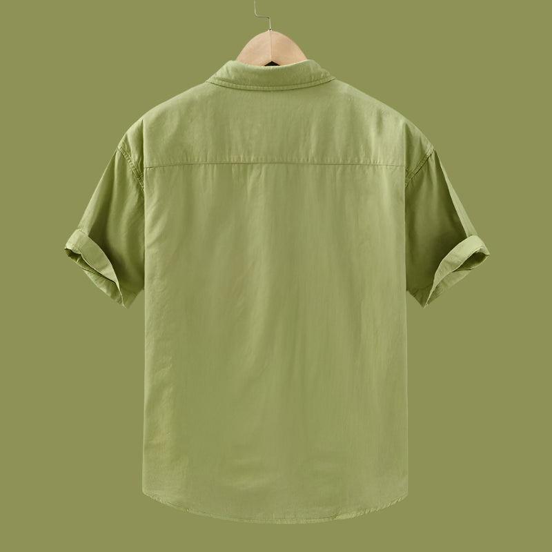 Men's Casual Short Sleeved Cotton Shirt - ChoreGirl
