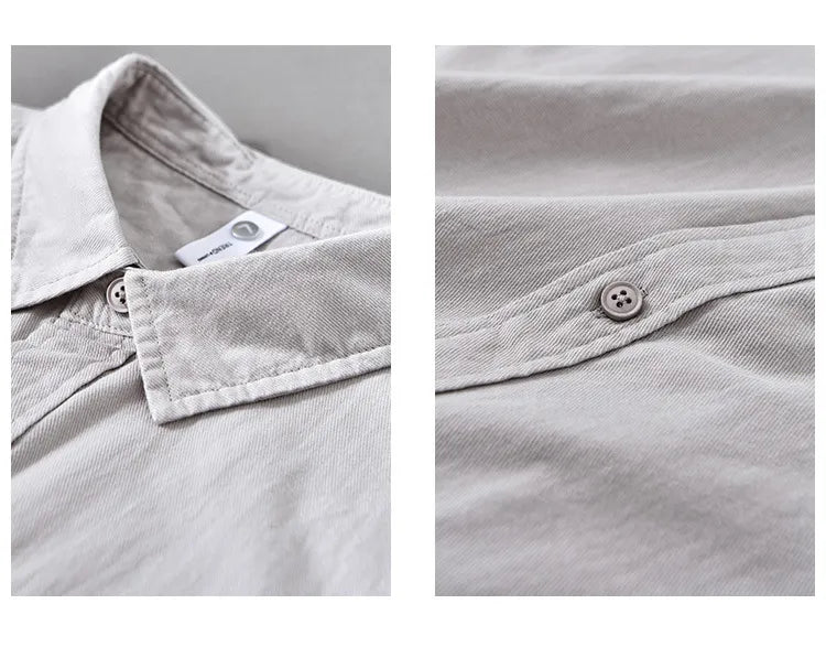 Men's Casual Short Sleeved Cotton Shirt - ChoreGirl