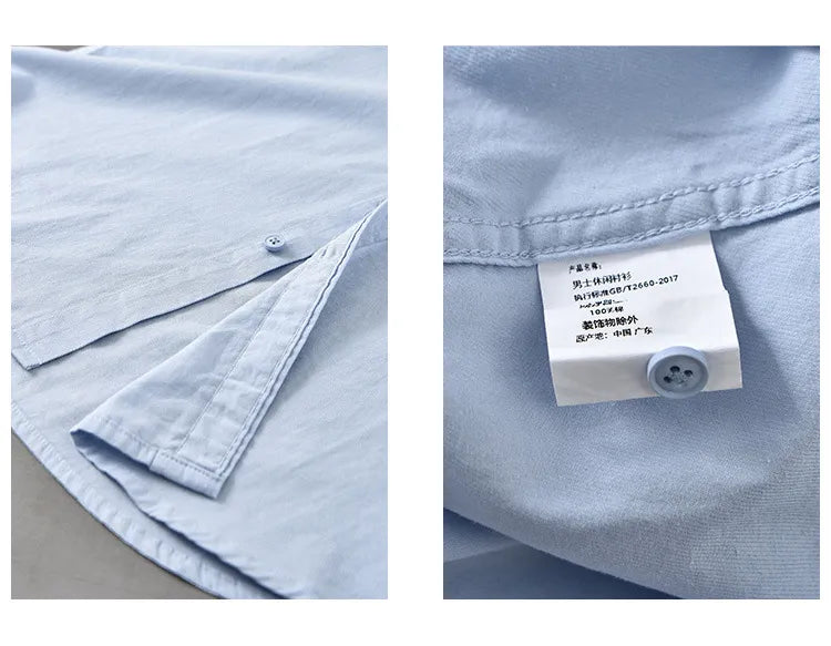 Men's Casual Short Sleeved Cotton Shirt - ChoreGirl