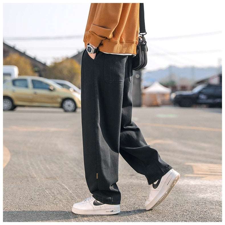 Men's Casual Straight Leg Cotton Pants - ChoreGirl