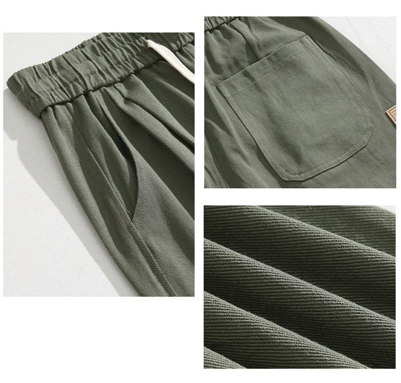Men's Casual Straight Leg Cotton Pants - ChoreGirl