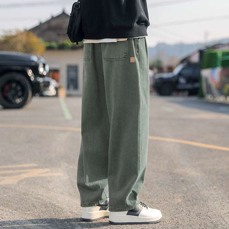Men's Casual Straight Leg Cotton Pants - ChoreGirl