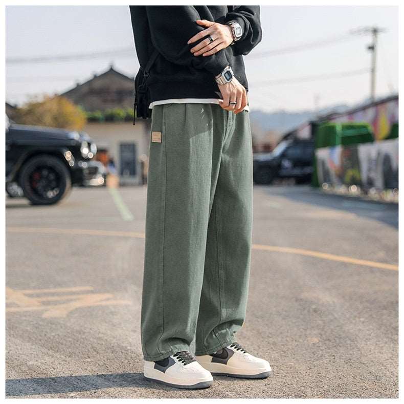 Men's Casual Straight Leg Cotton Pants - ChoreGirl