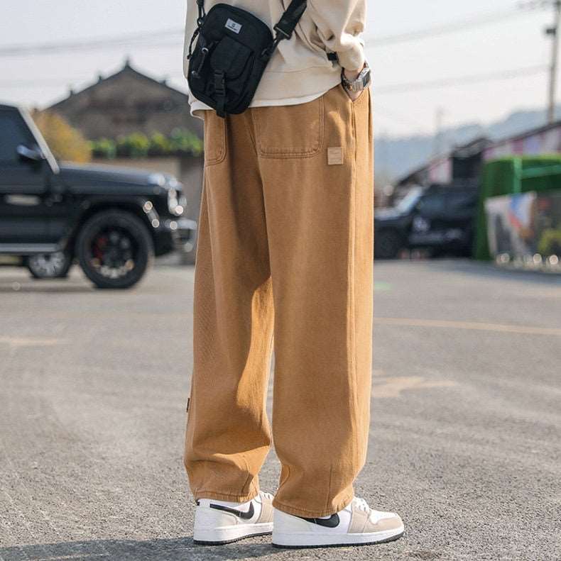 Men's Casual Straight Leg Cotton Pants - ChoreGirl