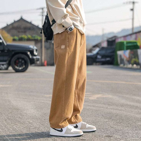 Men's Casual Straight Leg Cotton Pants - ChoreGirl