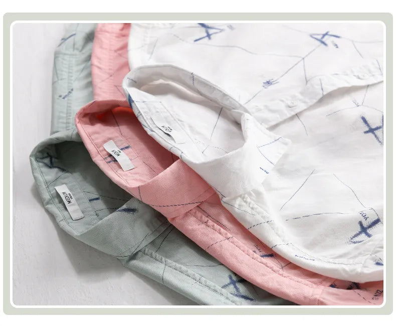 Men's Casual Trendy Print Short Sleeve Shirt - ChoreGirl