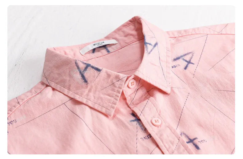Men's Casual Trendy Print Short Sleeve Shirt - ChoreGirl