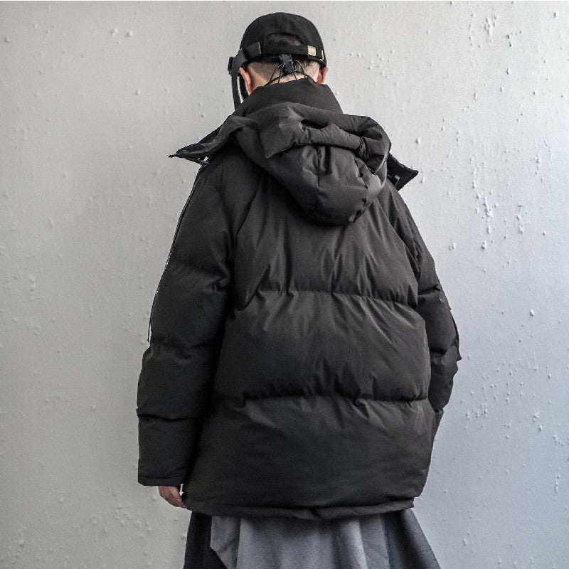 Men's Casual Warm Cotton Winter Coat with Head and Eye Cover - ChoreGirl