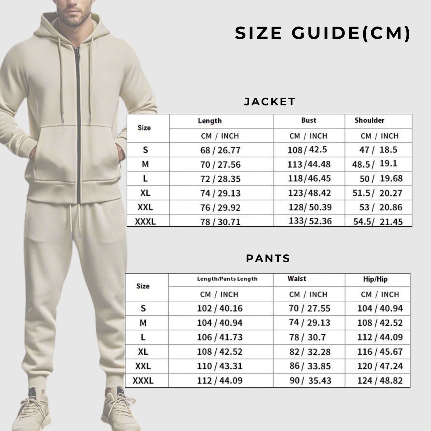 Men's Casual Warm Fleece Two-piece Sports Outfit Set - ChoreGirl