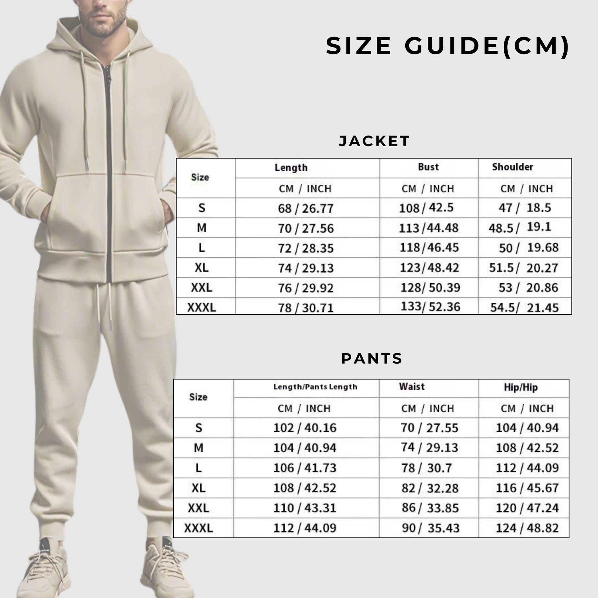 Men's Casual Warm Fleece Two-piece Sports Outfit Set - ChoreGirl