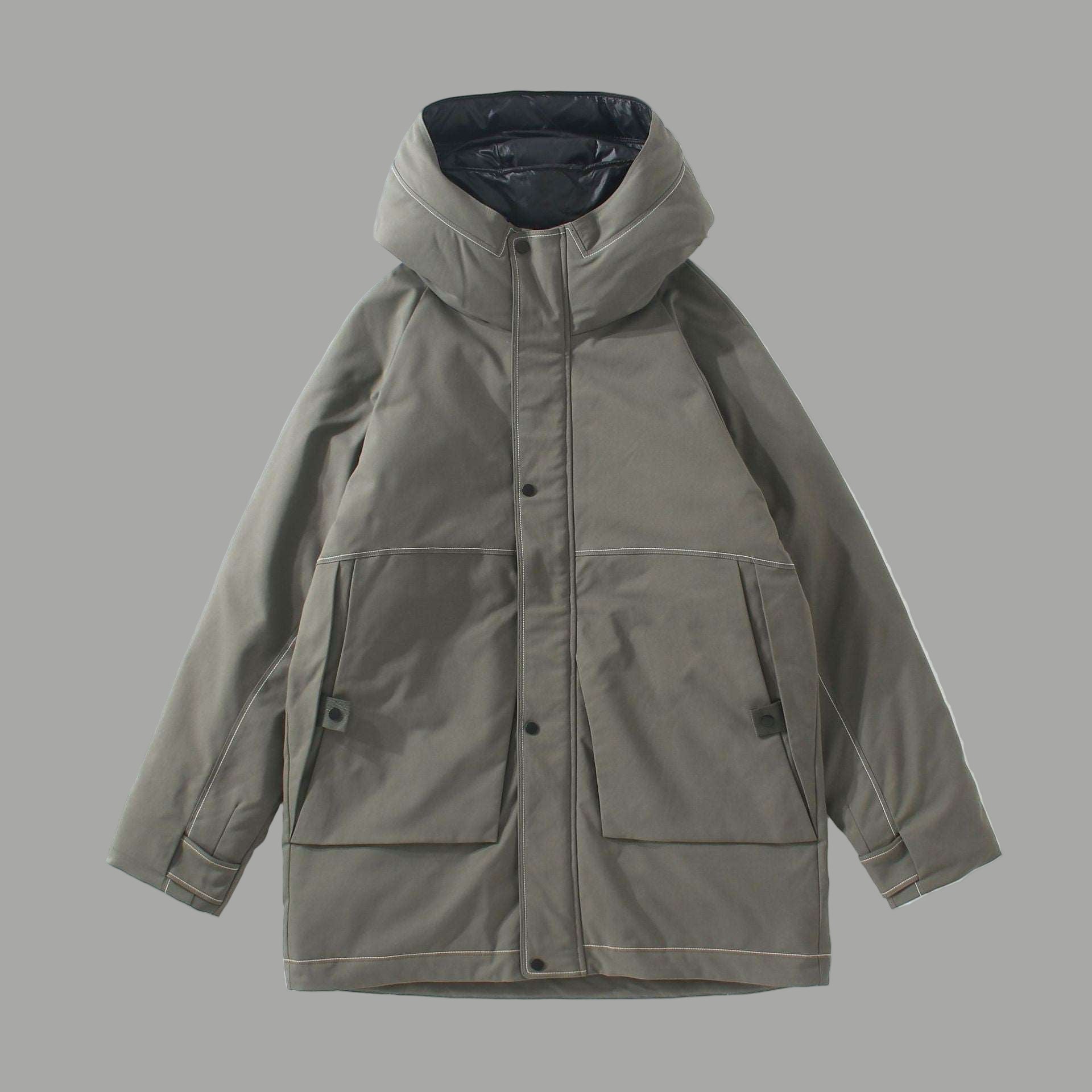 Men's Casual Winter White Duck Down Coat - ChoreGirl