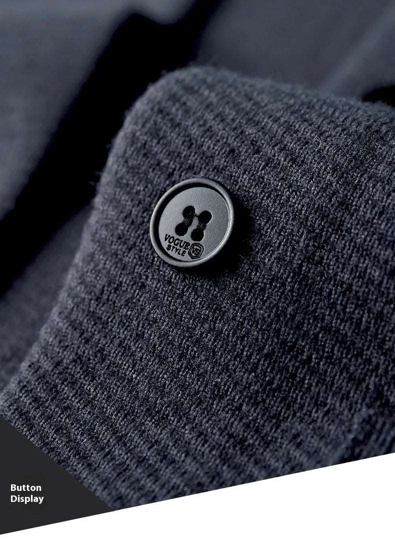 Men's Casual Wool Knitted Cardigan - ChoreGirl
