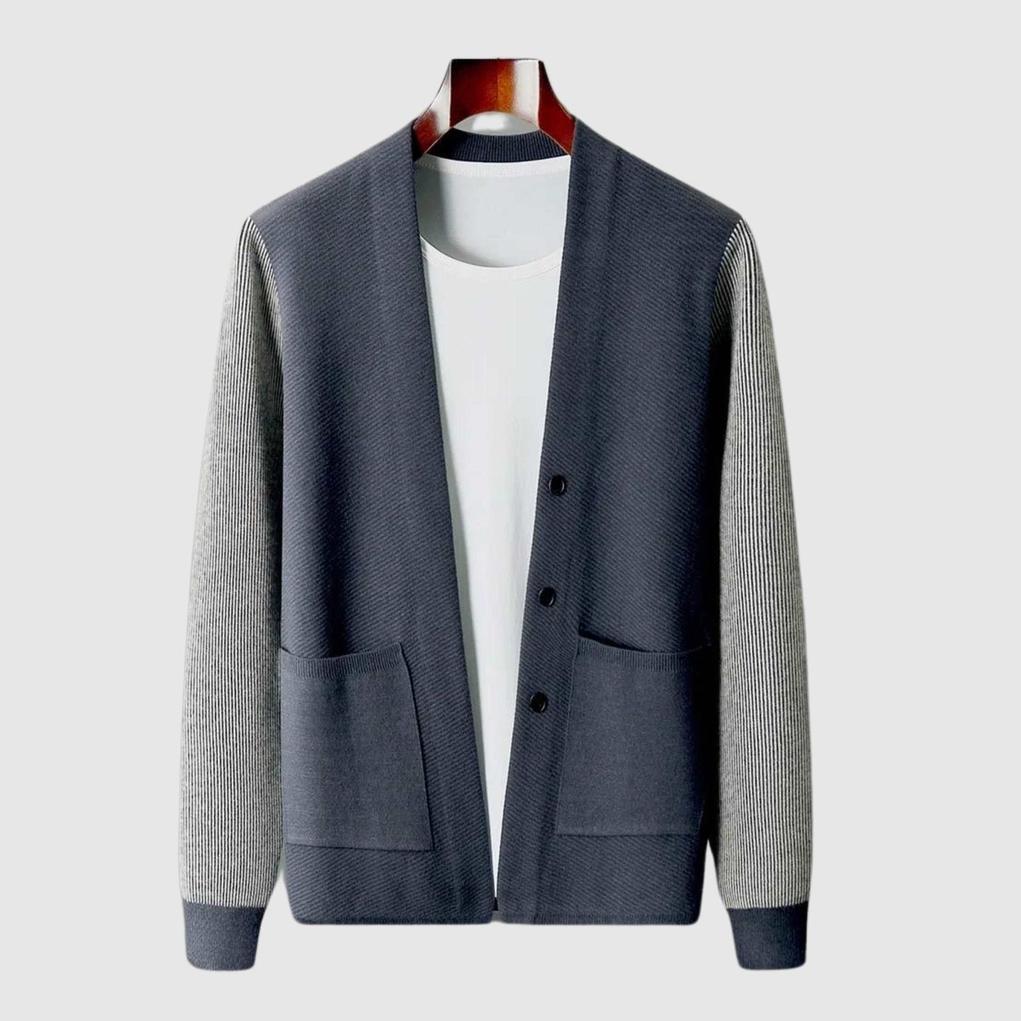 Men's Casual Wool Knitted Cardigan - ChoreGirl