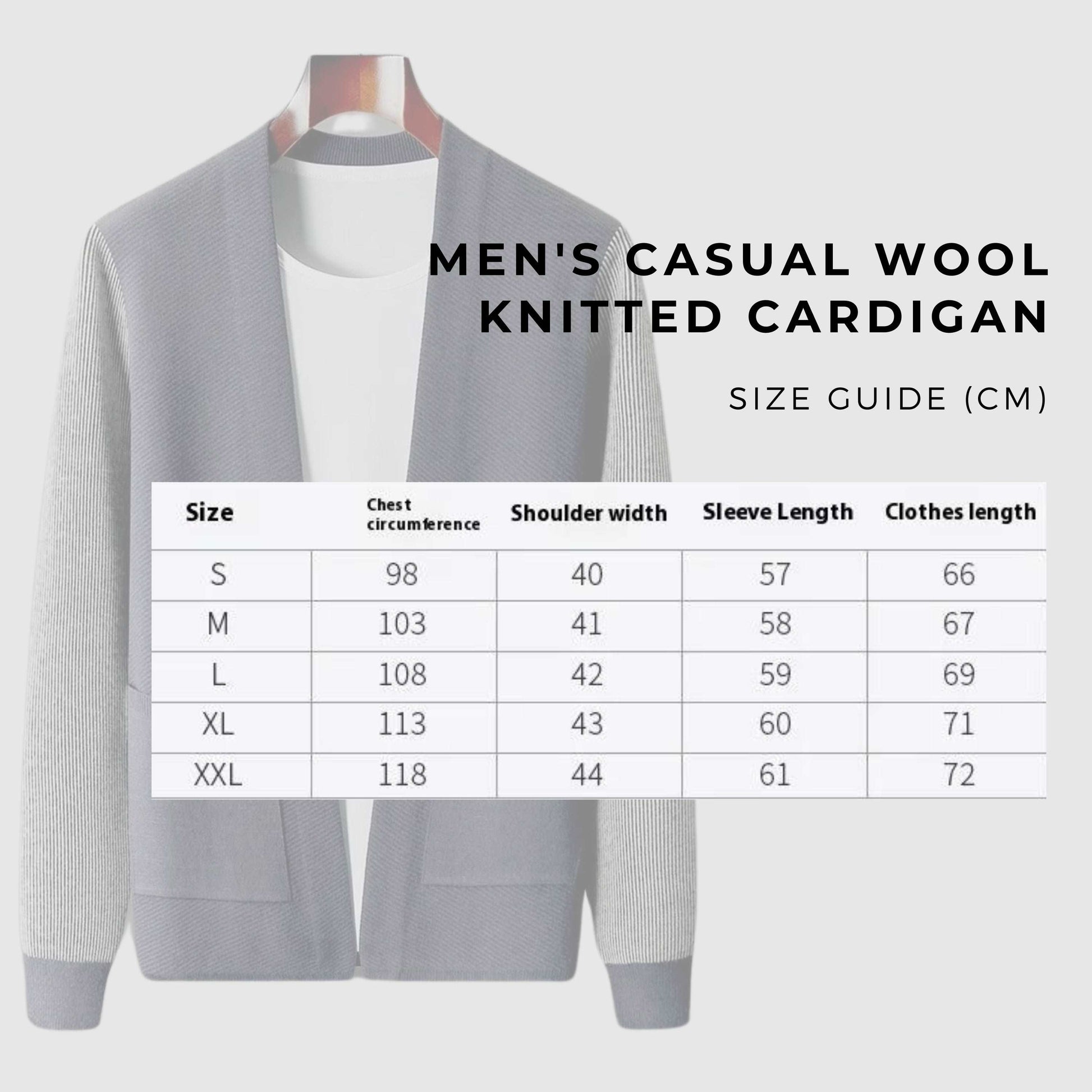 Men's Casual Wool Knitted Cardigan - ChoreGirl