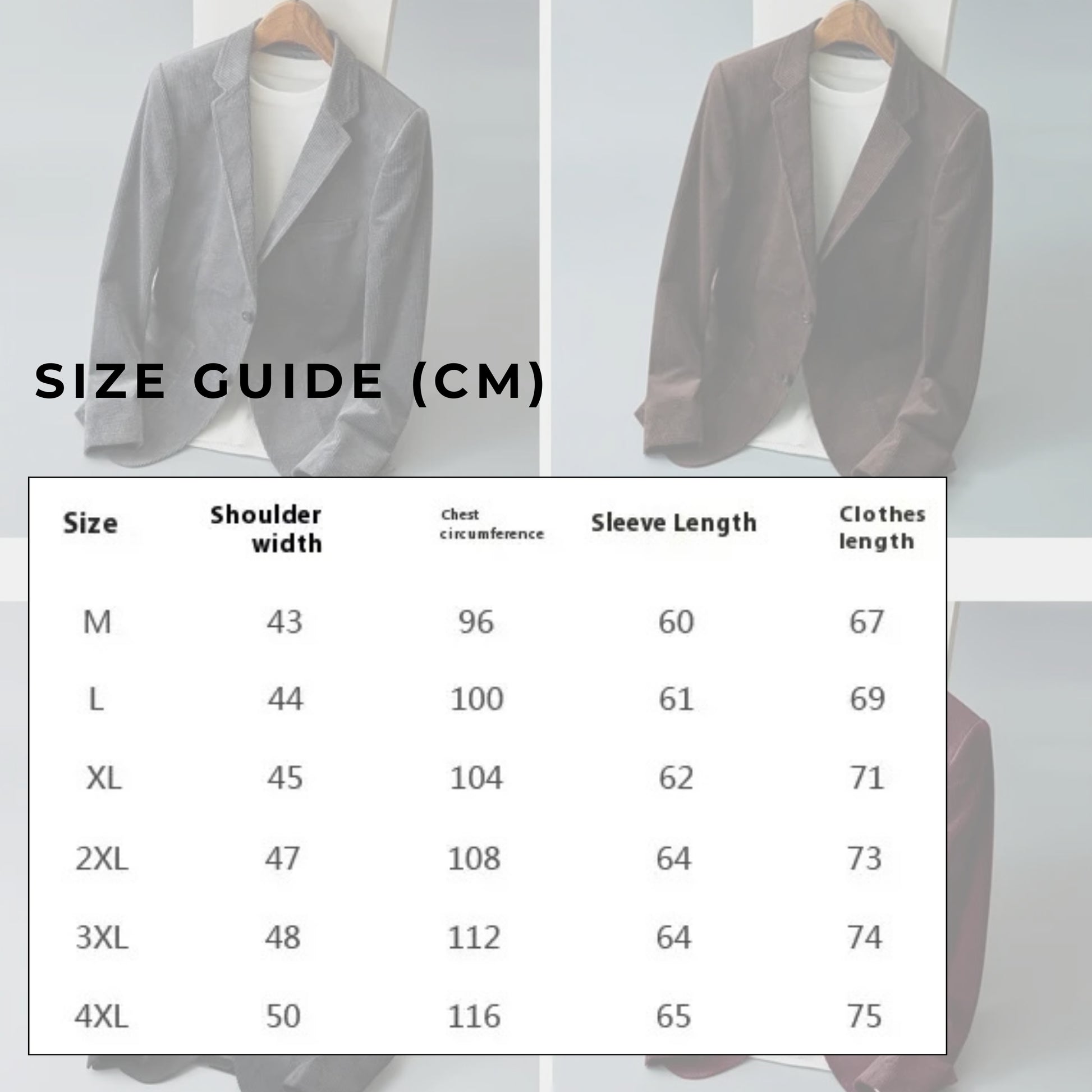 Men's Corduroy Thick Bold Stripes Suit Jacket - ChoreGirl