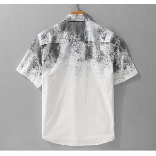 Men's Dyed Short Sleeved Pure Cotton Shirt - ChoreGirl