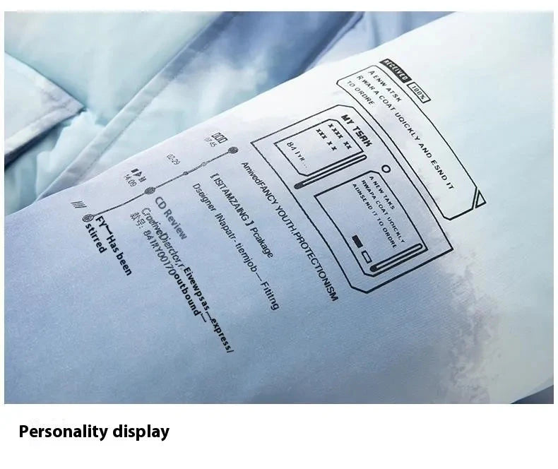 Men's Gradient Color Thick Warm Coat - ChoreGirl