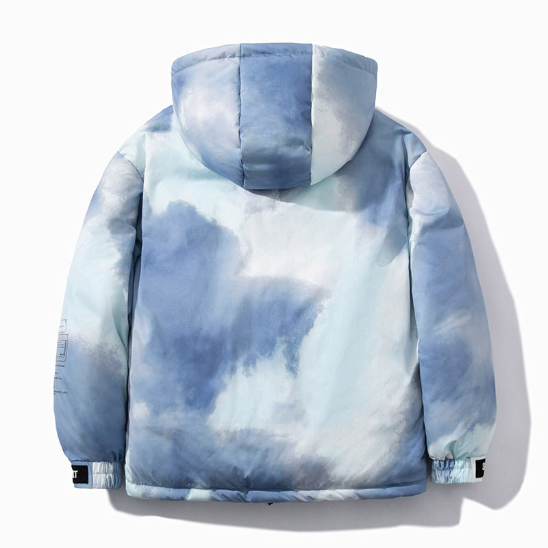 Men's Gradient Color Thick Warm Coat - ChoreGirl