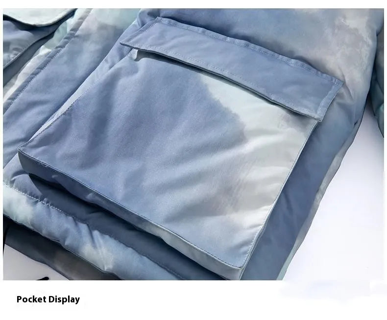 Men's Gradient Color Thick Warm Coat - ChoreGirl