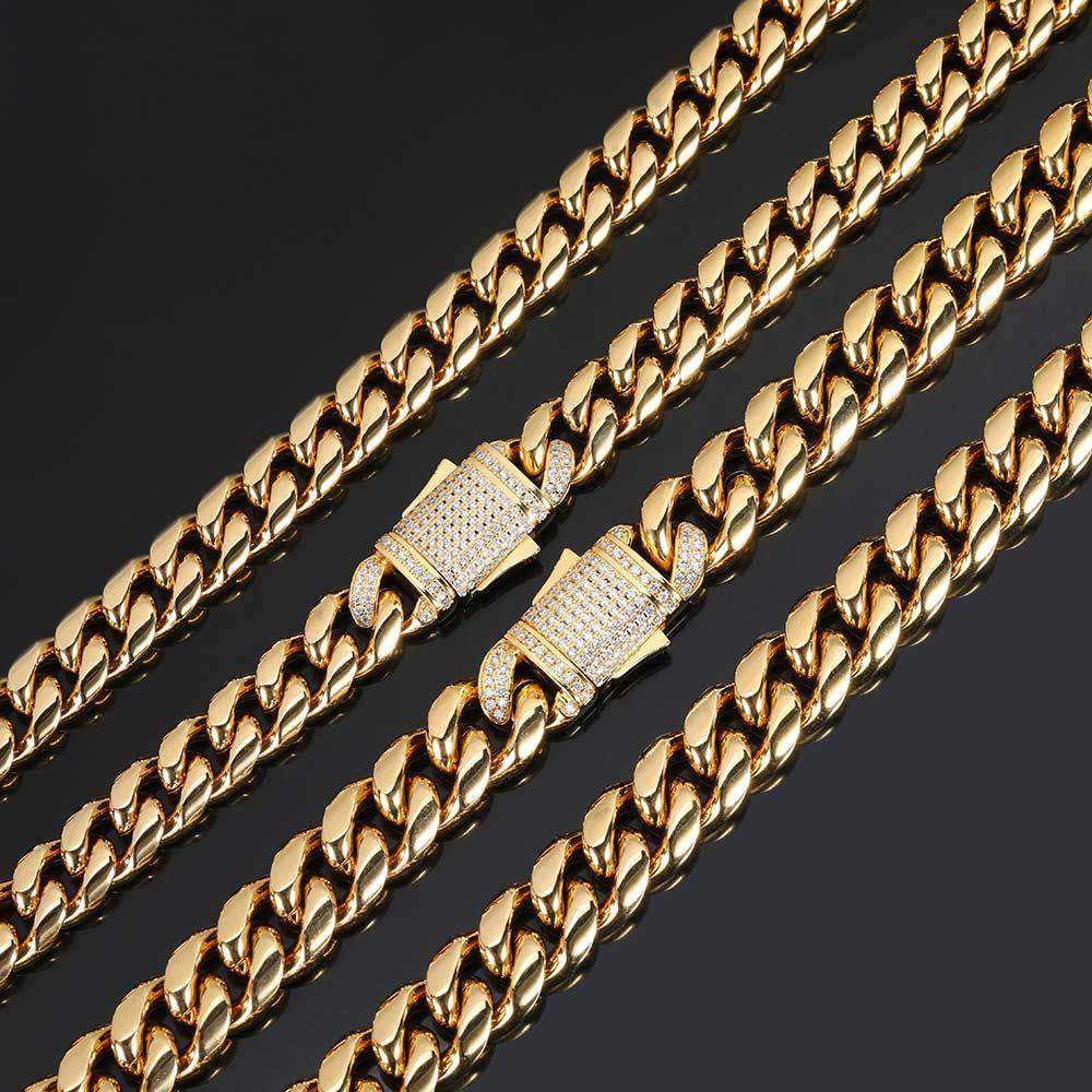 Men's Hip Hop Titanium Steel Cuban Link Chain Necklace - ChoreGirl