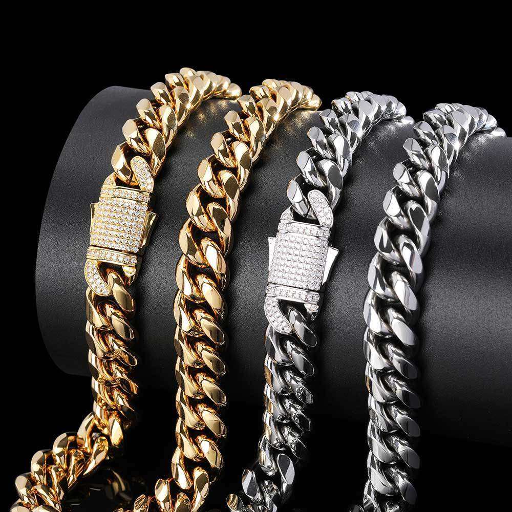 Men's Hip Hop Titanium Steel Cuban Link Chain Necklace - ChoreGirl
