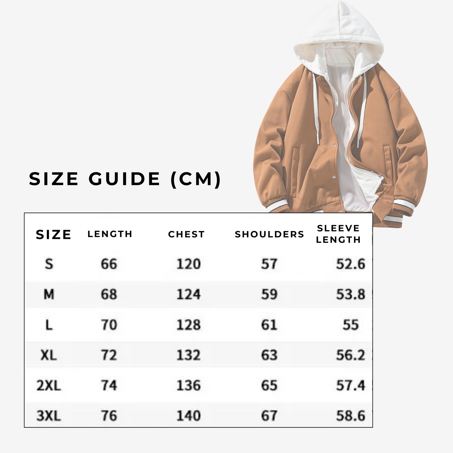 Men's Hooded Cardigan Fleece Baseball Style Jacket - ChoreGirl