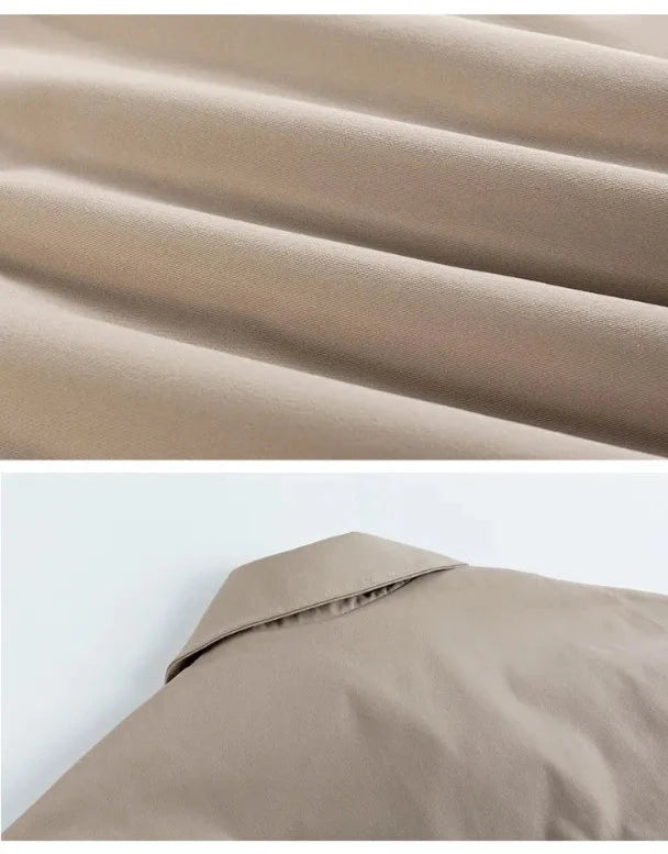 Men's Mid-length Loose Double-breasted Trench Coat - ChoreGirl