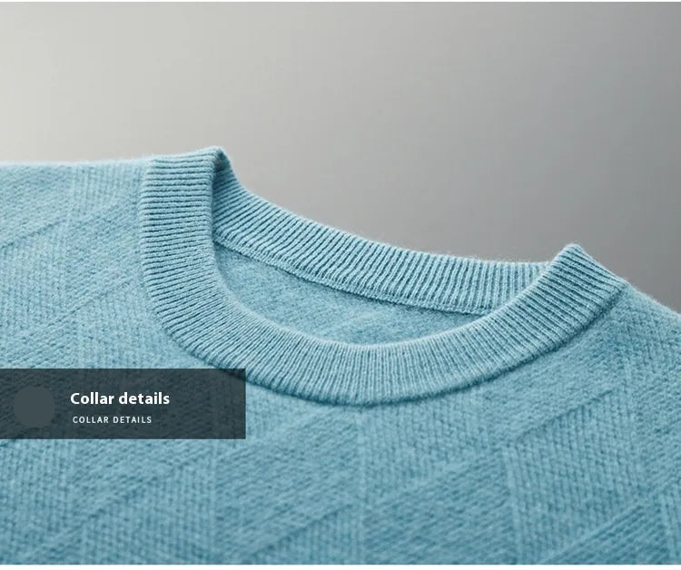 Men's Round Neck Woolen Sweater - ChoreGirl