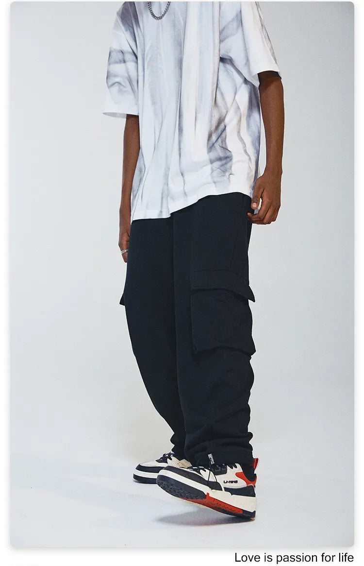 Men's Straight Leg Loose Double Pocket Sweatpants - ChoreGirl